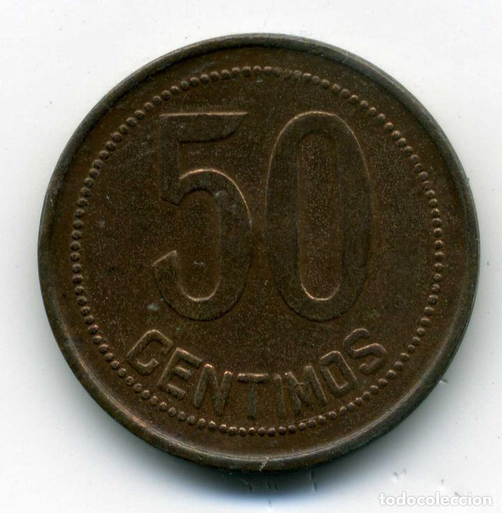 Monedas Rep&uacute;blica: 50 C&Eacute;NTIMOS 1937 (*3-4) MADRID - EBC - Foto 2