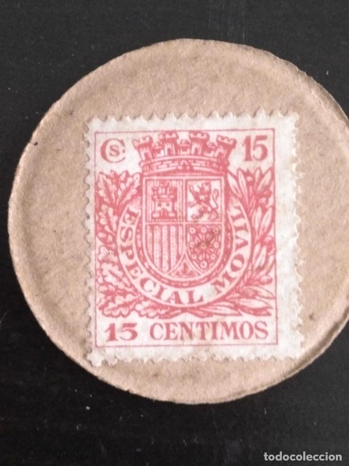 Monedas Rep&uacute;blica: carton moneda 15 centimos - Foto 1