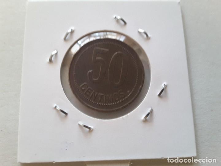 Monedas Rep&uacute;blica: Moneda 50 c&eacute;ntimos 1937 - Foto 2