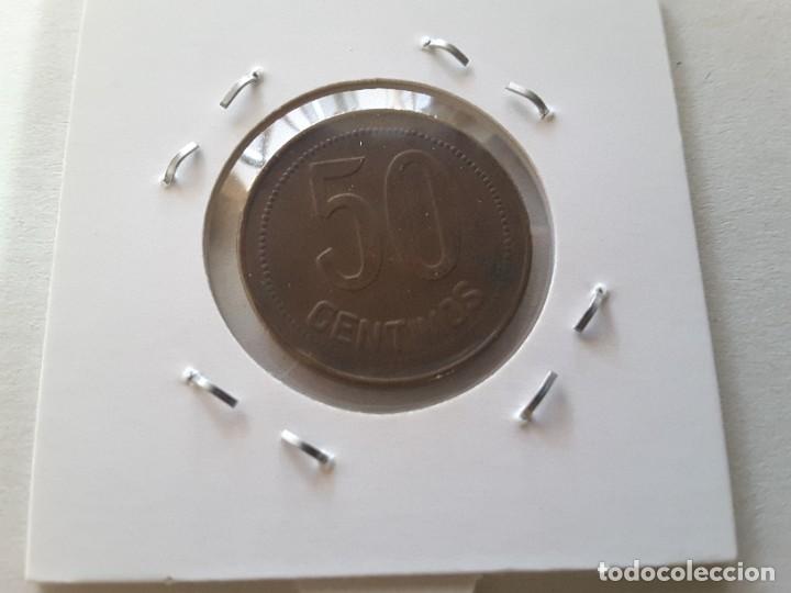 Monedas Rep&uacute;blica: Moneda 50 c&eacute;ntimos 1937 - Foto 2