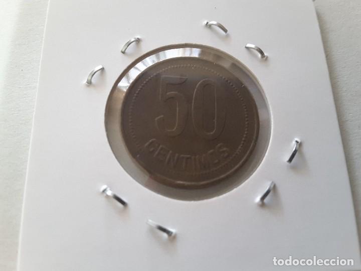 Monedas Rep&uacute;blica: Moneda 50 c&eacute;ntimos 1937 - Foto 2