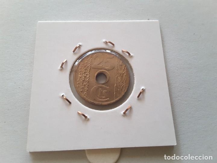 Monedas Rep&uacute;blica: Moneda 25 c&eacute;ntimos 1938 - Foto 2