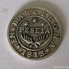 Monedas República: UNA PESETA DE 1813 DE BARCELONA. Lote 331929493