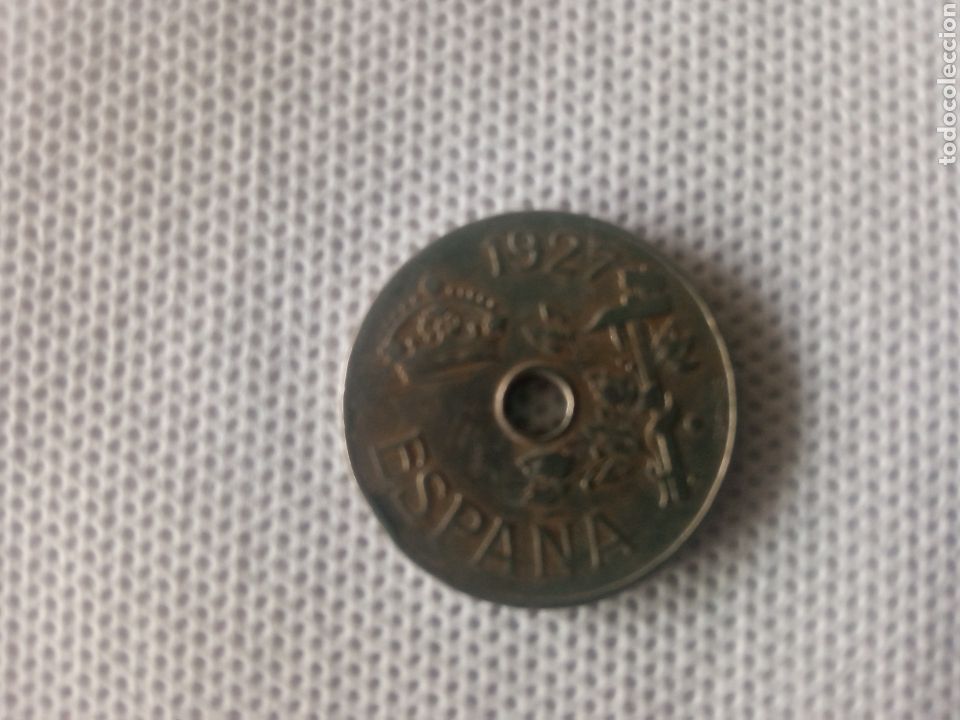 Monedas Rep&uacute;blica: Espa&ntilde;a moneda 25 c&eacute;ntimos 1927 - Foto 2