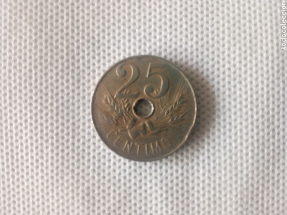 Monedas Rep&uacute;blica: Espa&ntilde;a moneda 25 c&eacute;ntimos 1927 - Foto 1