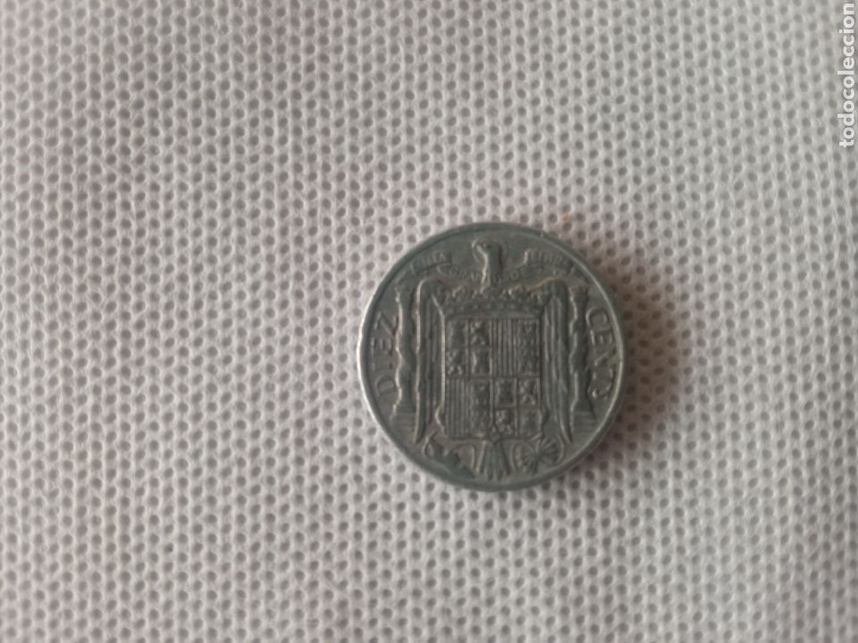 Monedas Rep&uacute;blica: Espa&ntilde;a moneda 10 c&eacute;ntimos 1945 - Foto 2