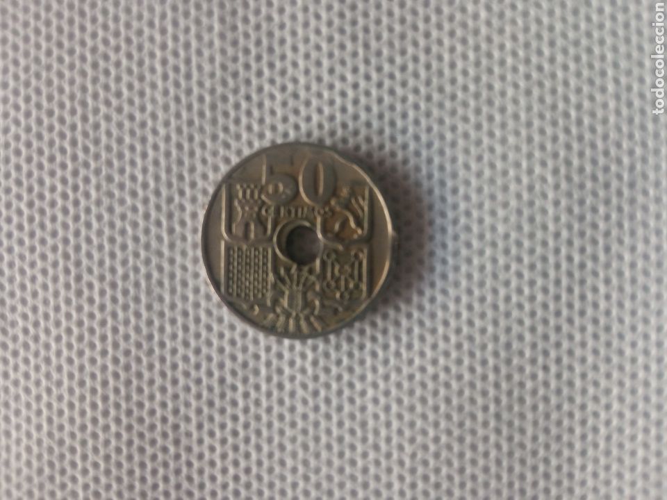 Monedas Rep&uacute;blica: Espa&ntilde;a moneda 50 c&eacute;ntimos 1949 *56 - Foto 2