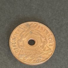 Monedas República: II REPÚBLICA. 25 CÉNTIMOS DE 1938. MBC.. Lote 340150588