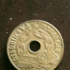 Monedas República: MONEDAS 25 CÉNTIMO COBRE SEGUNDA REPÚBLICA 1938 MBC