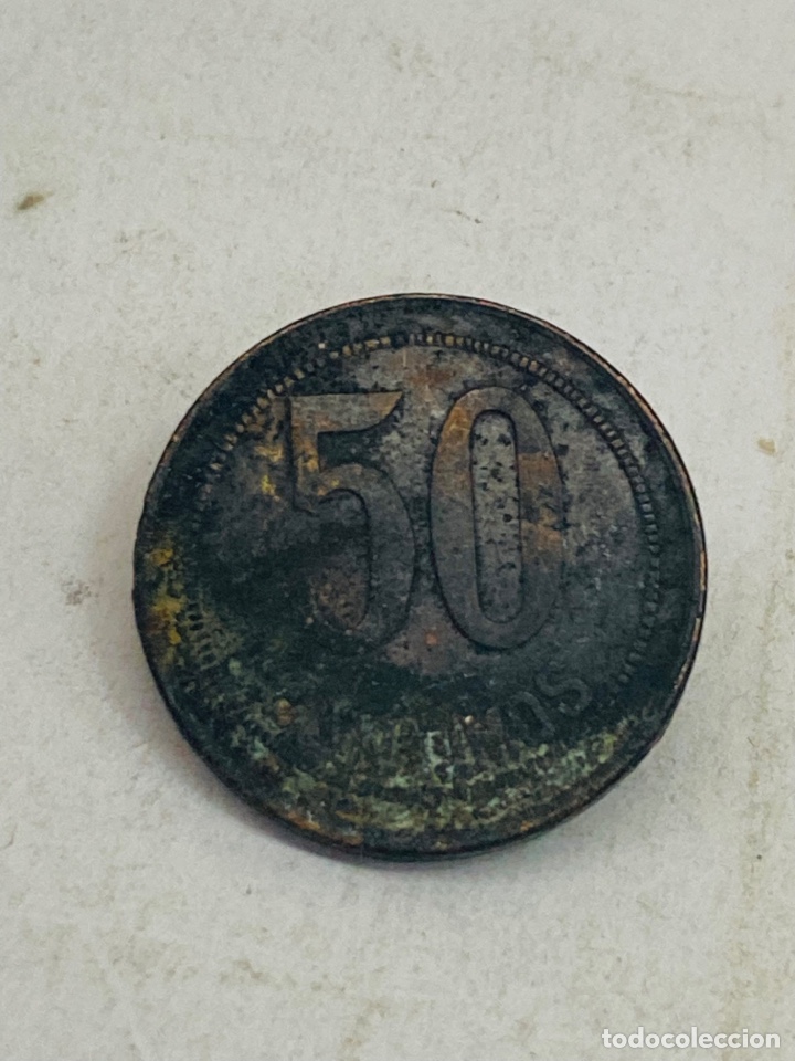 Monedas Rep&uacute;blica: Moneda de 50 c&eacute;ntimos 1937 - Foto 1
