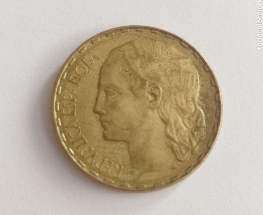 Monedas Rep&uacute;blica: Moneda 1 peseta 1937 - Foto 1