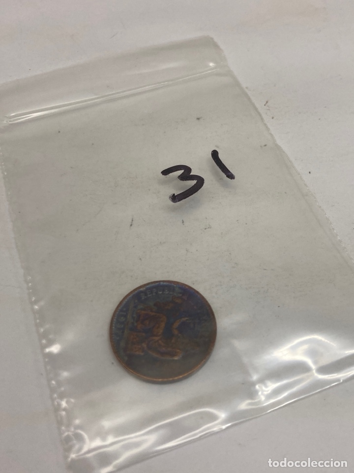 Monedas Rep&uacute;blica: Moneda de 50 c&eacute;ntimos 1937 - Foto 3