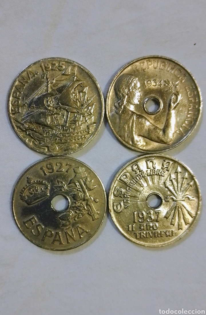 Monedas Rep&uacute;blica: MONEDAS DE 25 C&Eacute;NTIMOS ANTIGUAS - Foto 1