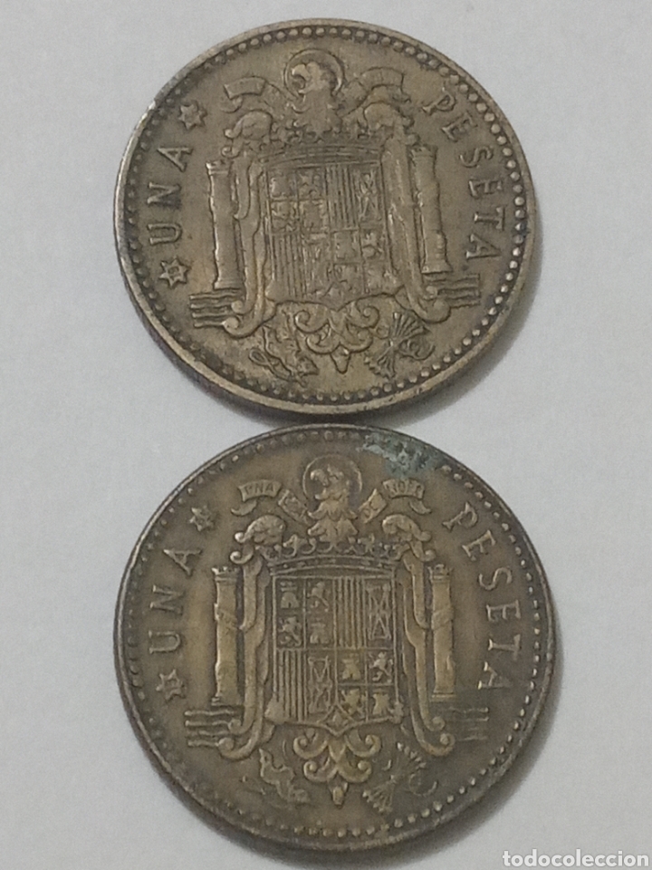 Monedas Rep&uacute;blica: 2 ptas 1963 *64/65 franco - Foto 3