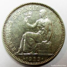 Monedas República: SEGUNDA REPUBLICA ESPAÑOLA 1 PESETA DE PLATA 1933 * 3 - 4. PLATA. LOTE 4106. Lote 349575549