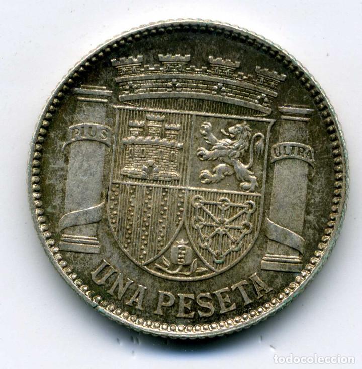 Monedas Rep&uacute;blica: 1 PESETA 1933 (*3-4) EBC - Foto 2