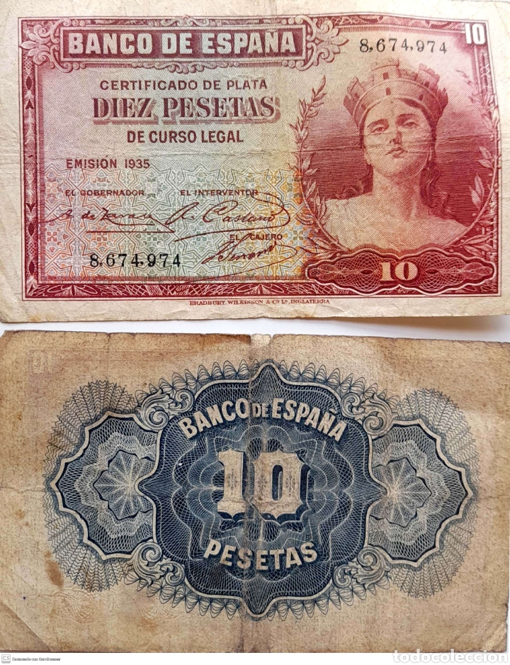 Monedas Rep&uacute;blica: 10 pesetas del 1935 - Foto 1