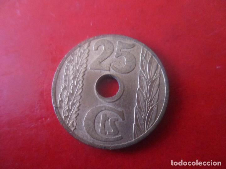 Monedas Rep&uacute;blica: II Republica. 25 centimos 1938 - Foto 1
