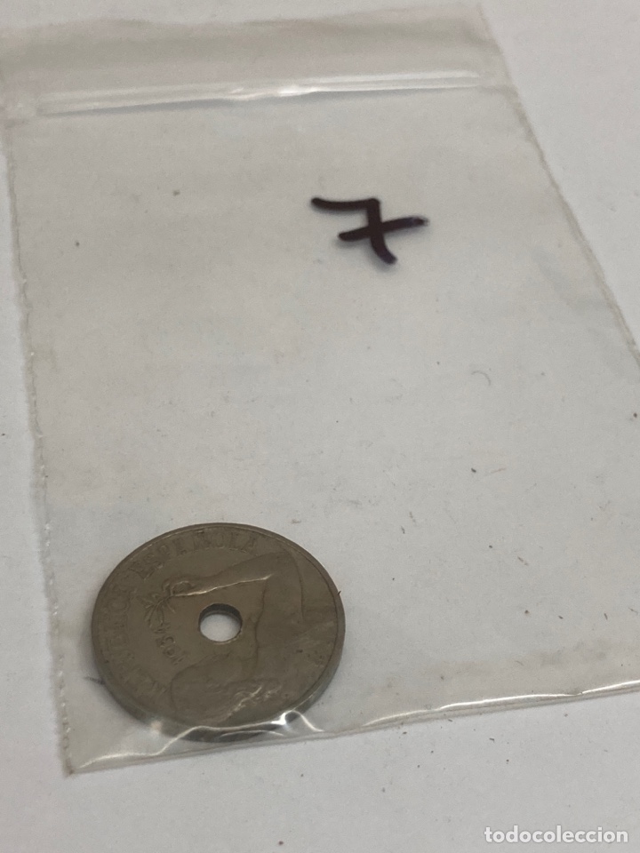 Monedas Rep&uacute;blica: Moneda de 25 c&eacute;ntimos 1934 - Foto 3