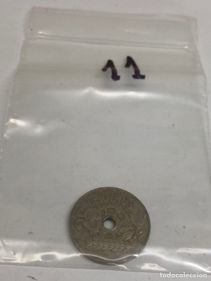 Monedas Rep&uacute;blica: Moneda de 25 c&eacute;ntimos 1934 - Foto 3