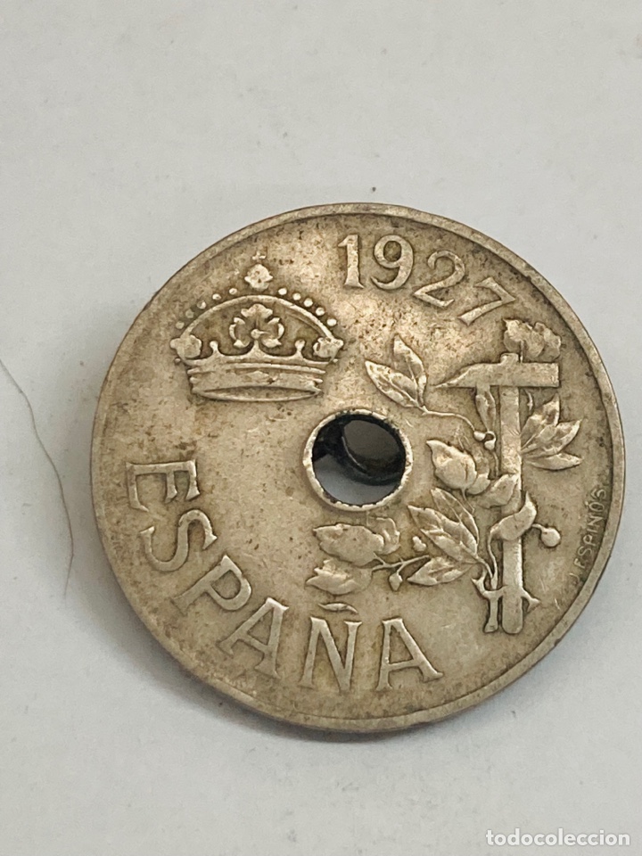 Monedas Rep&uacute;blica: Moneda 25 c&eacute;ntimos 1934 - Foto 2