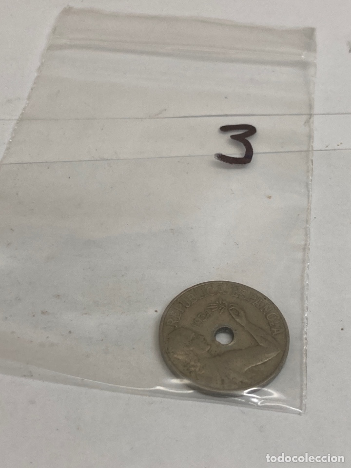 Monedas Rep&uacute;blica: Moneda 25 c&eacute;ntimos 1934 - Foto 3