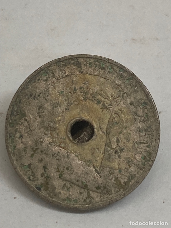 Monedas Rep&uacute;blica: Moneda de 25 c&eacute;ntimos 1934 - Foto 2