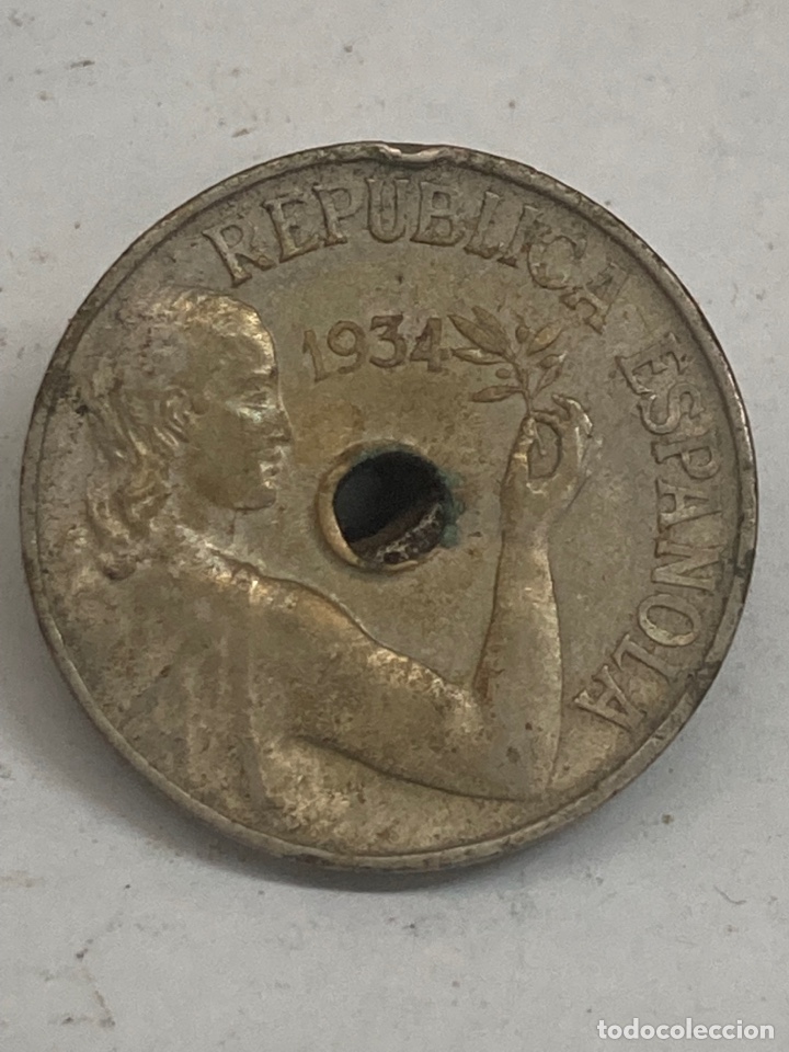 Monedas Rep&uacute;blica: Moneda de 25 pesetas 1934 - Foto 1