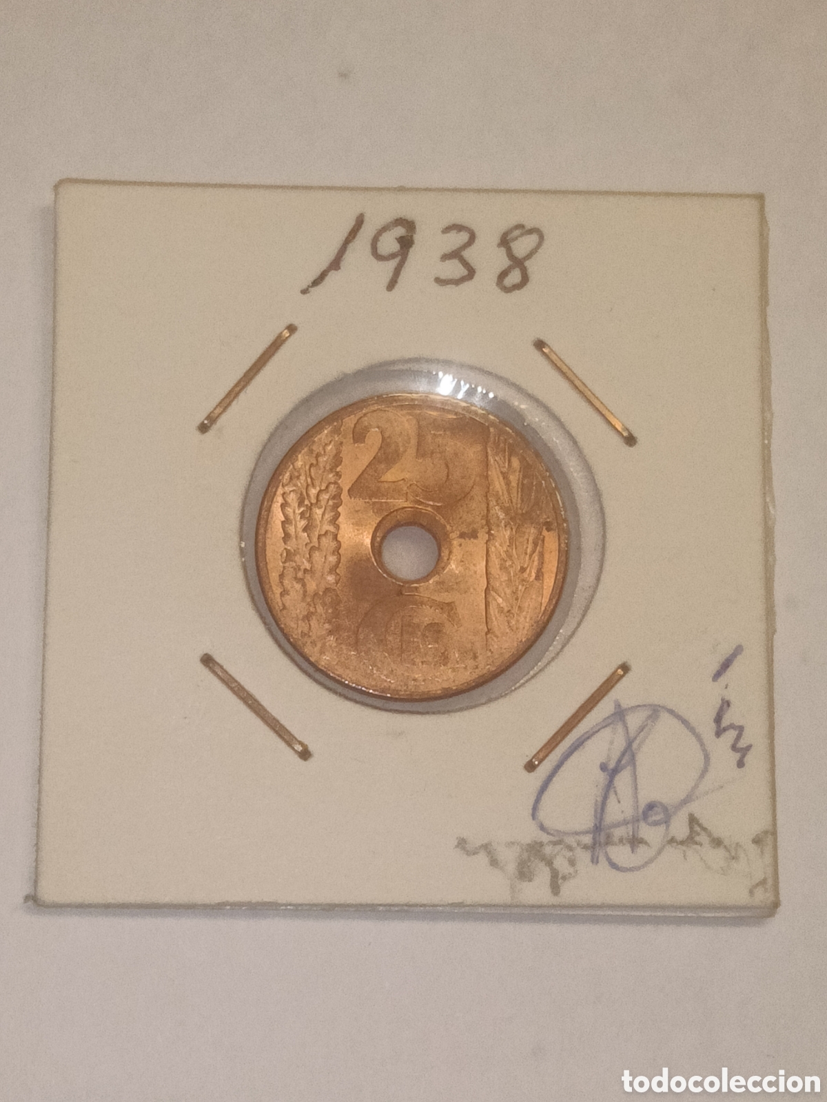 Monedas Rep&uacute;blica: MONEDA 25 CENTIMOS REPUBLICA 1938 - Foto 1
