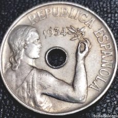 Monnaies République: ESPAÑA 25 CENTIMOS 1934. Lote 363869485
