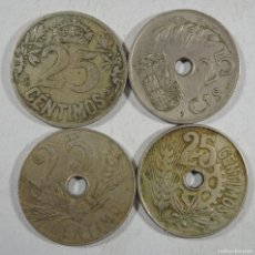Monedas República: LOTE DE 4 MONEDAS DE 25 CÉNTIMOS , DIFERENTES AÑOS , VER FOTOS. Lote 364006426