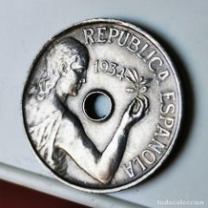 Monedas República: ⚜️ AK924. 25 CÉNTIMOS 1934. Lote 364253511