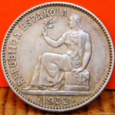 Monedas República: ESPAÑA, PESETA, 1933*34. PLATA. MBC+ (1952). Lote 364628941