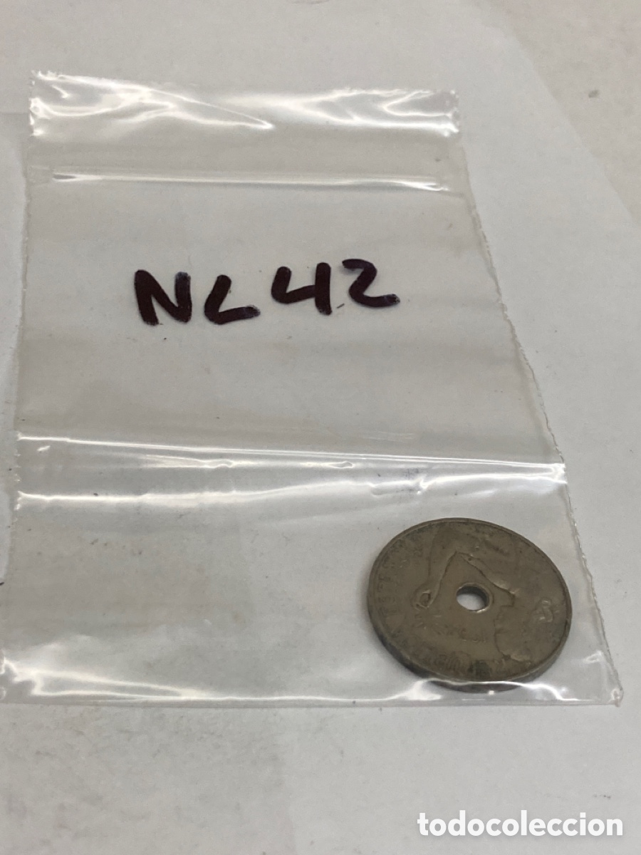 Monedas Rep&uacute;blica: Moneda de 25 c&eacute;ntimos 1934 - Foto 3