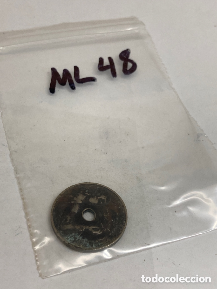 Monedas Rep&uacute;blica: Moneda de 25 c&eacute;ntimos 1934 - Foto 3