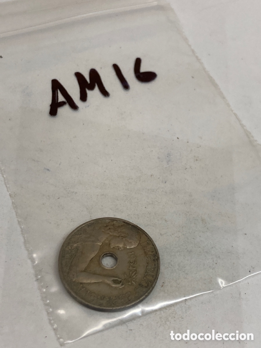 Monedas Rep&uacute;blica: Moneda de 25 c&eacute;ntimos 1934 - Foto 3