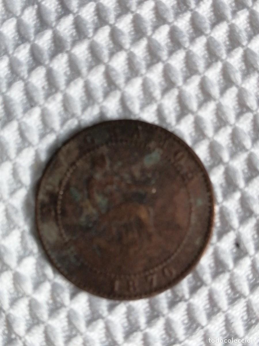 Monedas Rep&uacute;blica: 1870 2 c&eacute;ntimos 1a Rep&uacute;blica - Foto 1
