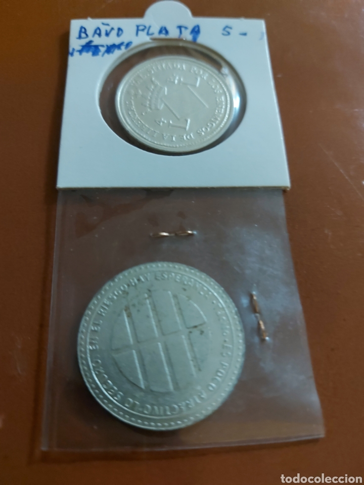 Monedas Rep&uacute;blica: 2 monedas ba&ntilde;o plata - Foto 1