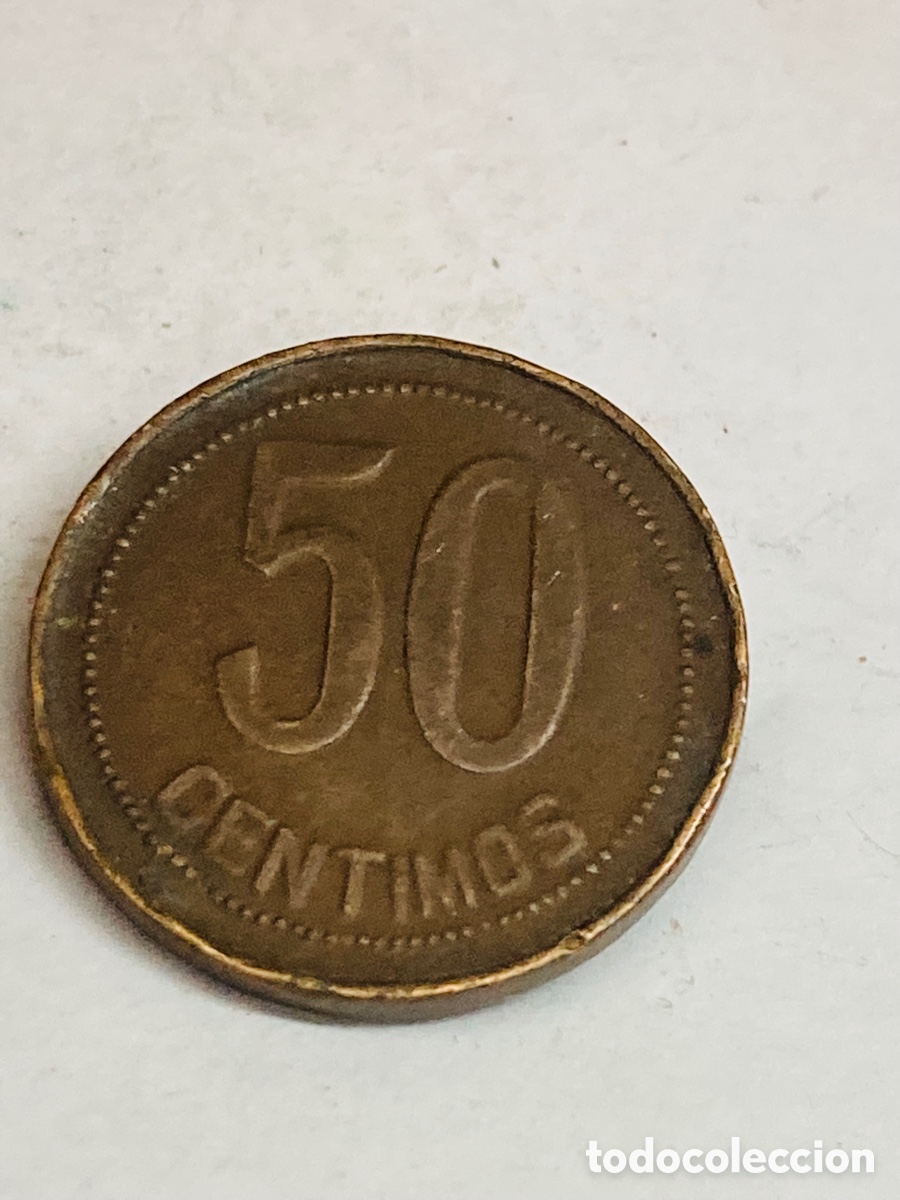 Monedas Rep&uacute;blica: Moneda 50 c&eacute;ntimos 1936 - Foto 2