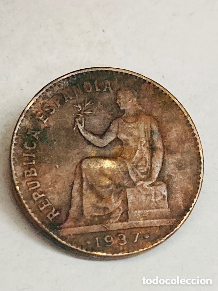 Monedas Rep&uacute;blica: Moneda 50 c&eacute;ntimos 1937 - Foto 1