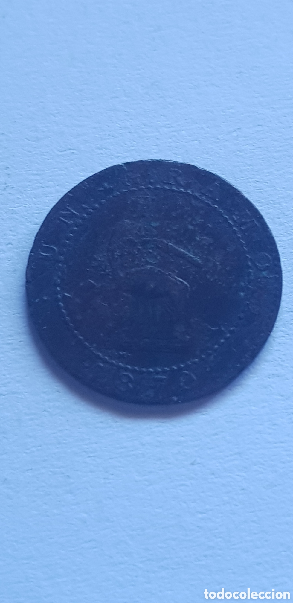 Monedas Rep&uacute;blica: Un c&eacute;ntimo 1870 Rep&uacute;blica Espa&ntilde;ola 1 C&eacute;ntimo - Foto 4