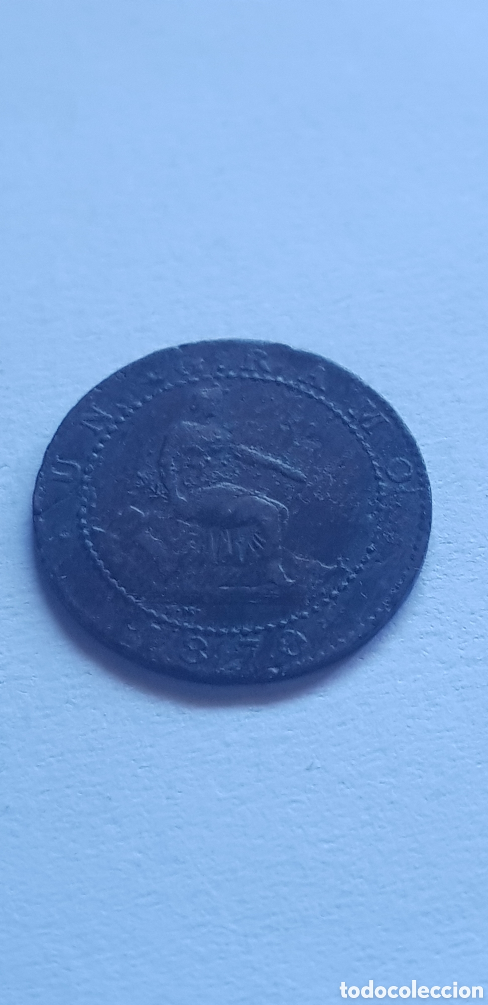 Monedas Rep&uacute;blica: Un c&eacute;ntimo 1870 Rep&uacute;blica Espa&ntilde;ola 1 C&eacute;ntimo - Foto 5