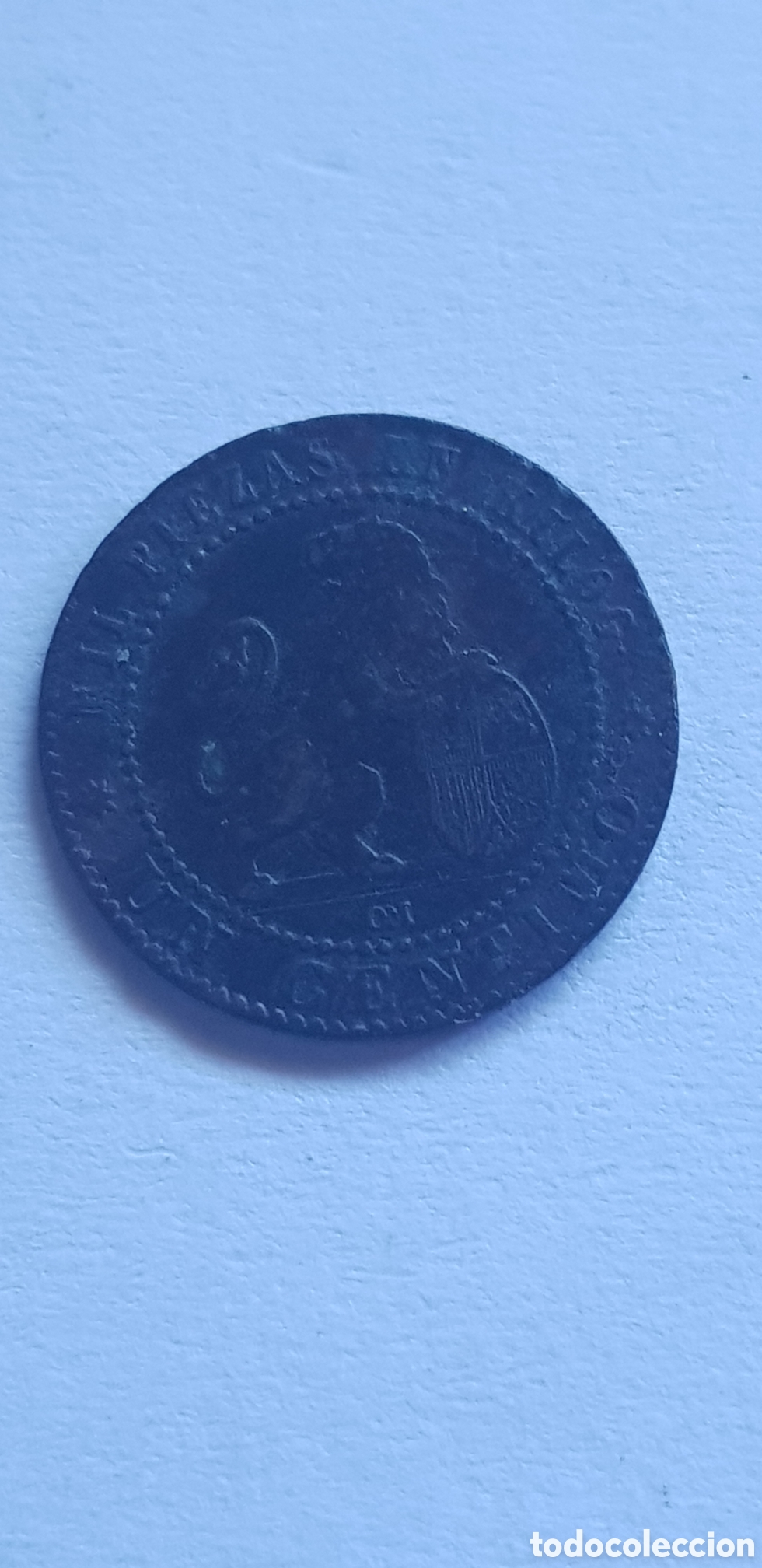 Monedas Rep&uacute;blica: Un c&eacute;ntimo 1870 Rep&uacute;blica Espa&ntilde;ola 1 C&eacute;ntimo - Foto 1