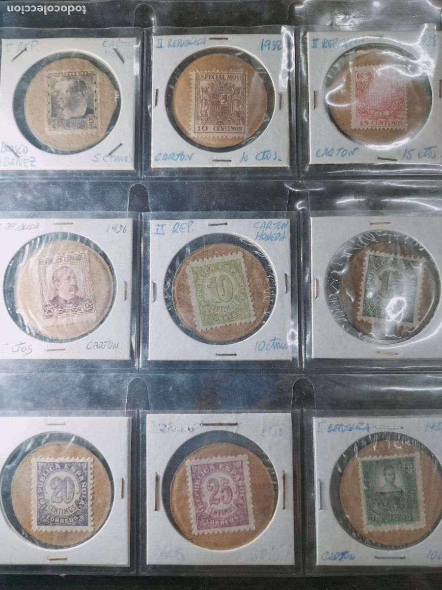 Monedas República: Cartón moneda de la II República