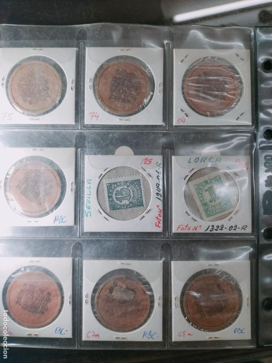 Monedas Rep&uacute;blica: Cart&oacute;n moneda de la II Rep&uacute;blica - Foto 6
