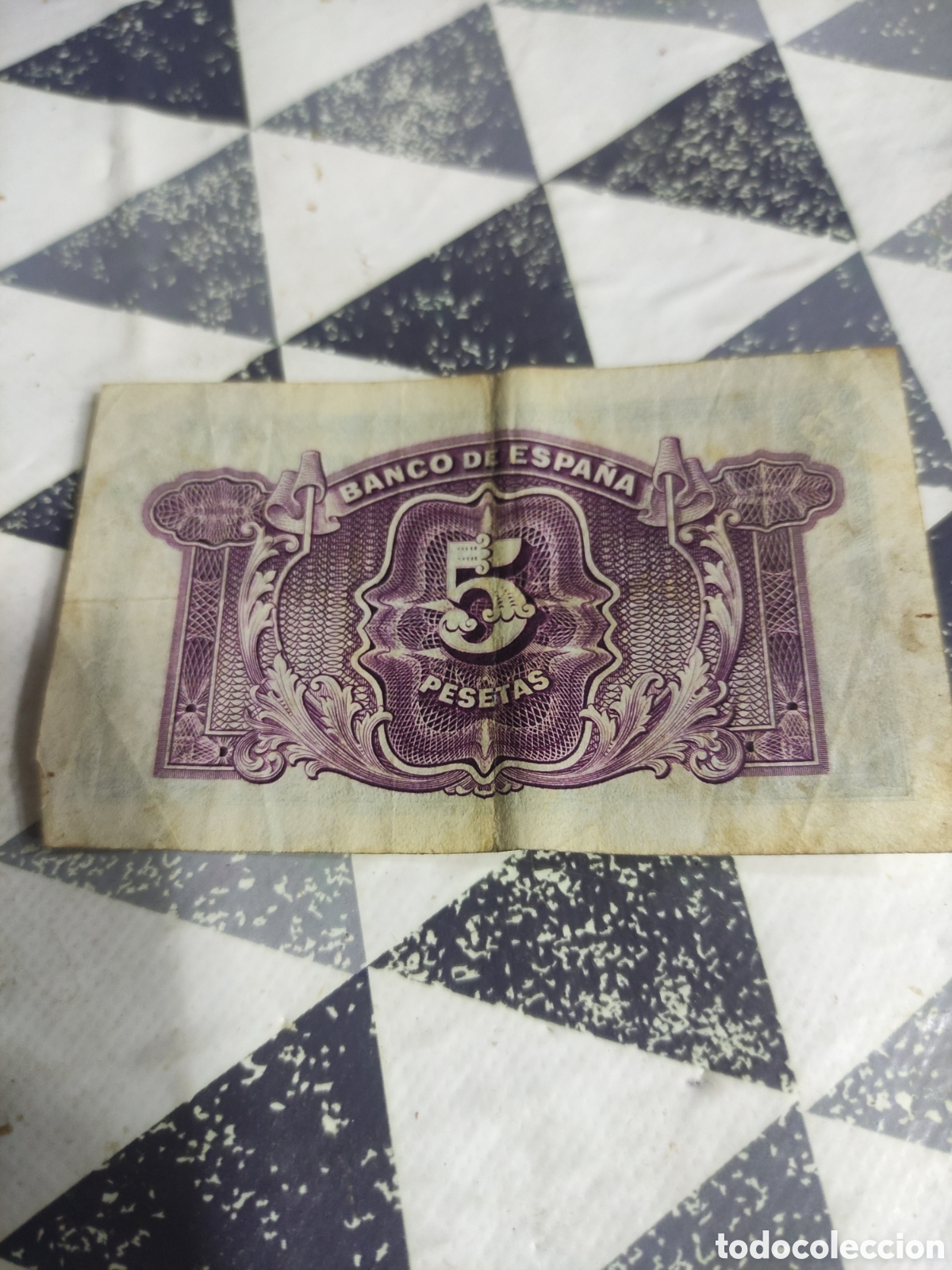 Monedas Rep&uacute;blica: Billete 5 pesetas - Foto 2