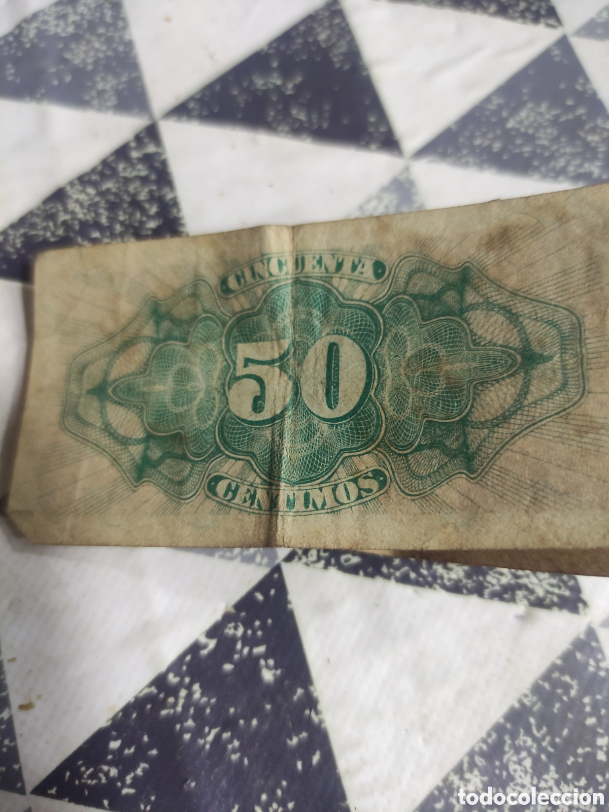 Monedas Rep&uacute;blica: Billete 50 centavos 1937 - Foto 2