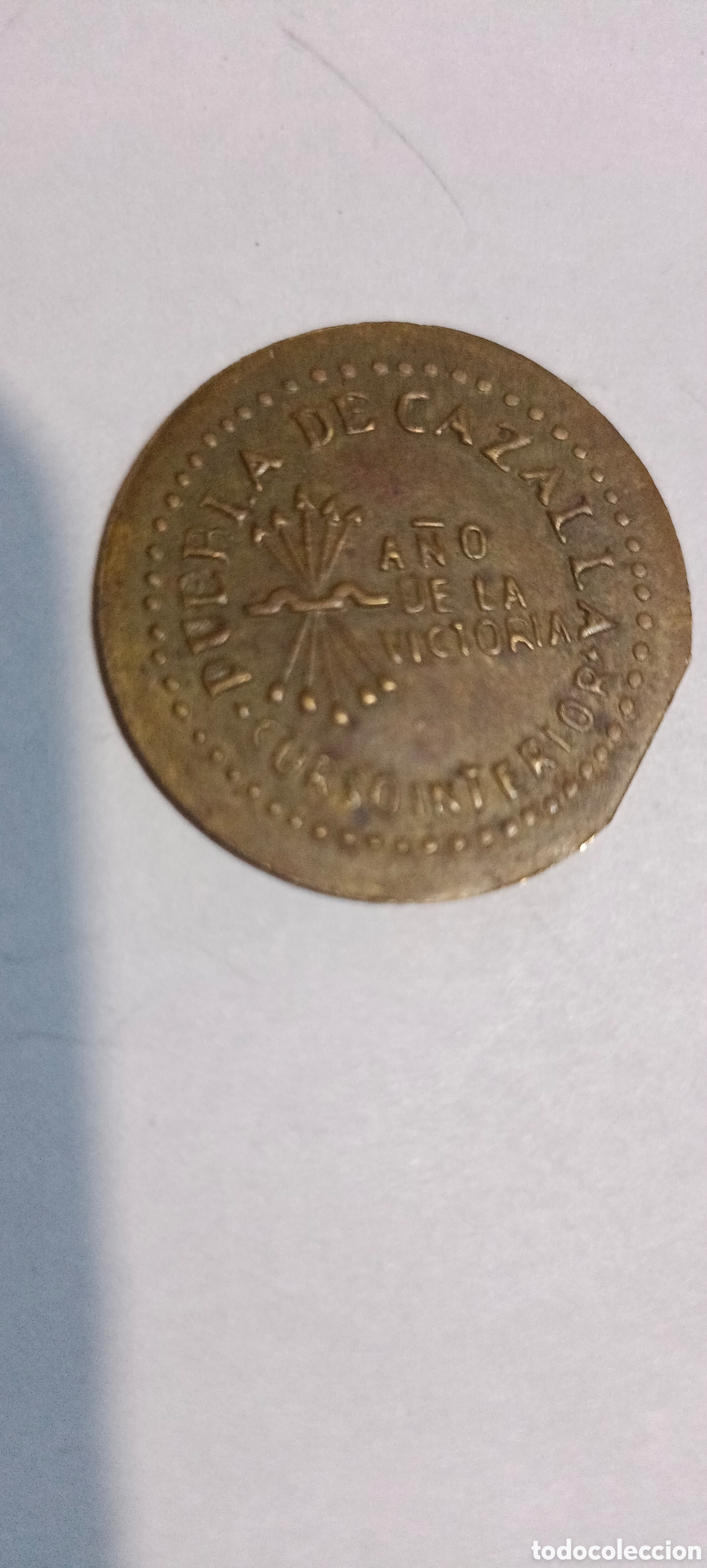 Monedas Rep&uacute;blica: Moneda Puebla de Cazalla 25 c&eacute;ntimos - Foto 2