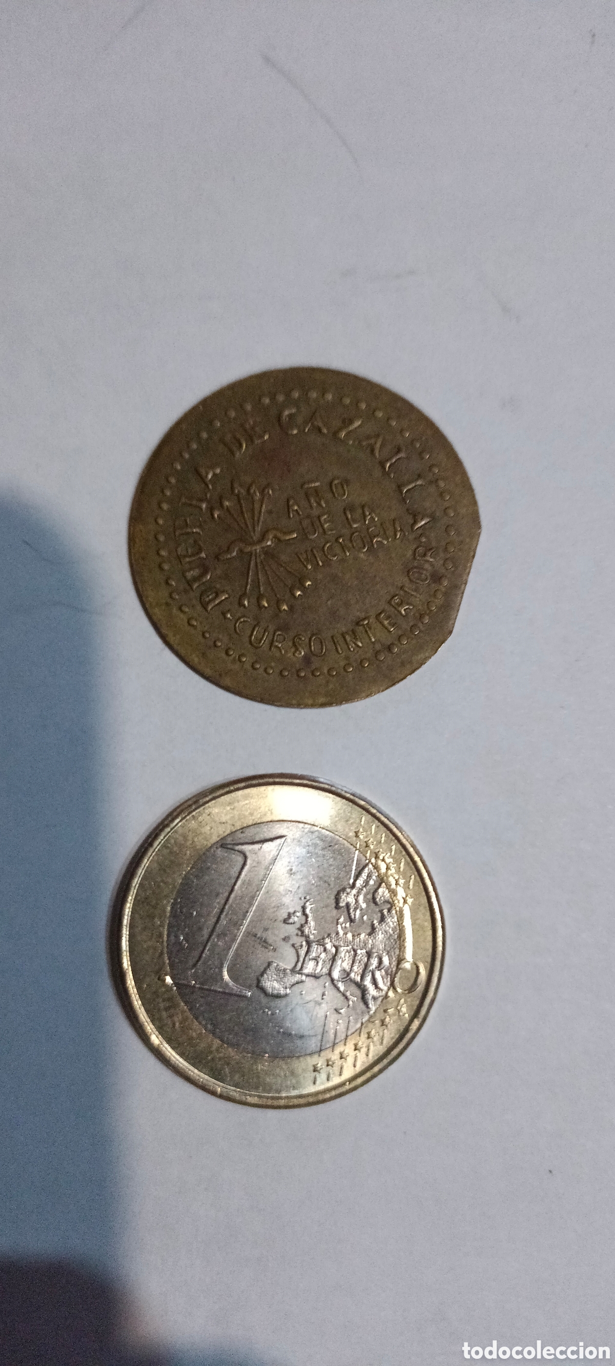 Monedas Rep&uacute;blica: Moneda Puebla de Cazalla 25 c&eacute;ntimos - Foto 1
