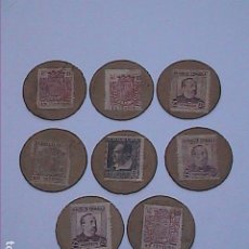 Monedas República: LOTE DE OCHO MONEDAS SELLO. II REPUBLICA ESPAÑOLA, GUERRA CIVIL. 1938.. Lote 384812199